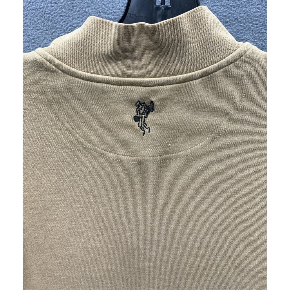 Ashworth Sweater Mens large Tan Khaki Quarter Zip Ez Tech Golf Golfing Outdoor - Picture 4 of 16